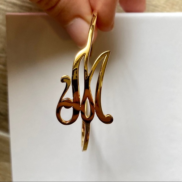 NWT Jennifer Zeuner Kyra Integrated Initial Bangle - Picture 2 of 4